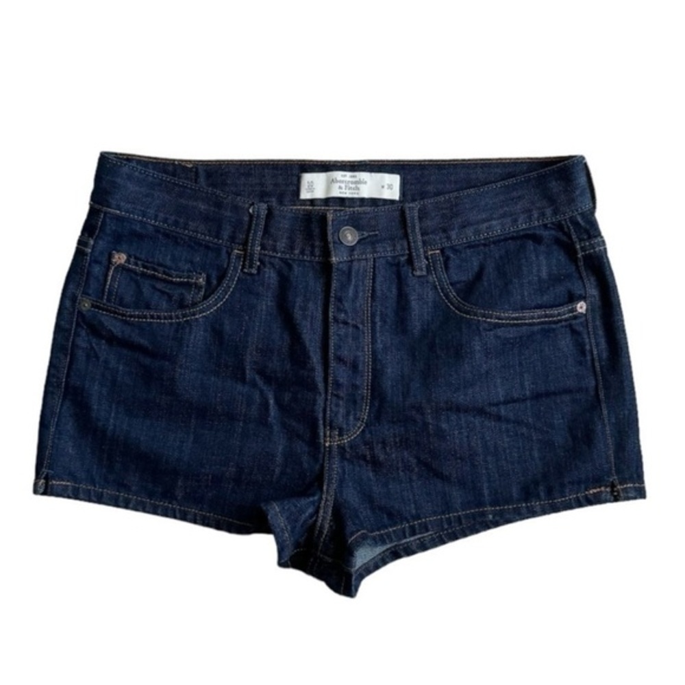 Abercrombie & Fitch High Rise Cheeky Denim Shorts